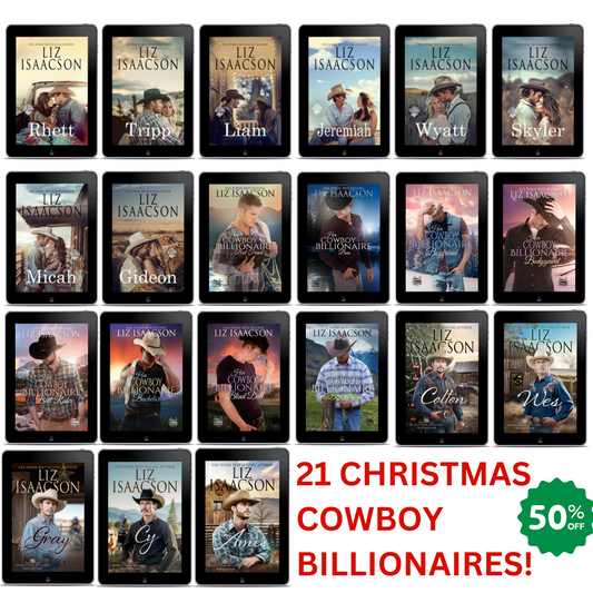 21-eBook Mega Bundle of Christmas Cowboy Billionaires!