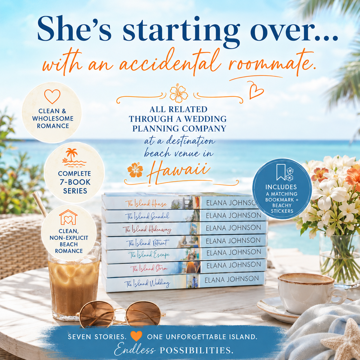 Getaway Bay® Romance Paperback Bundle - 7 Clean & No Spice Beach Read Romance Novels