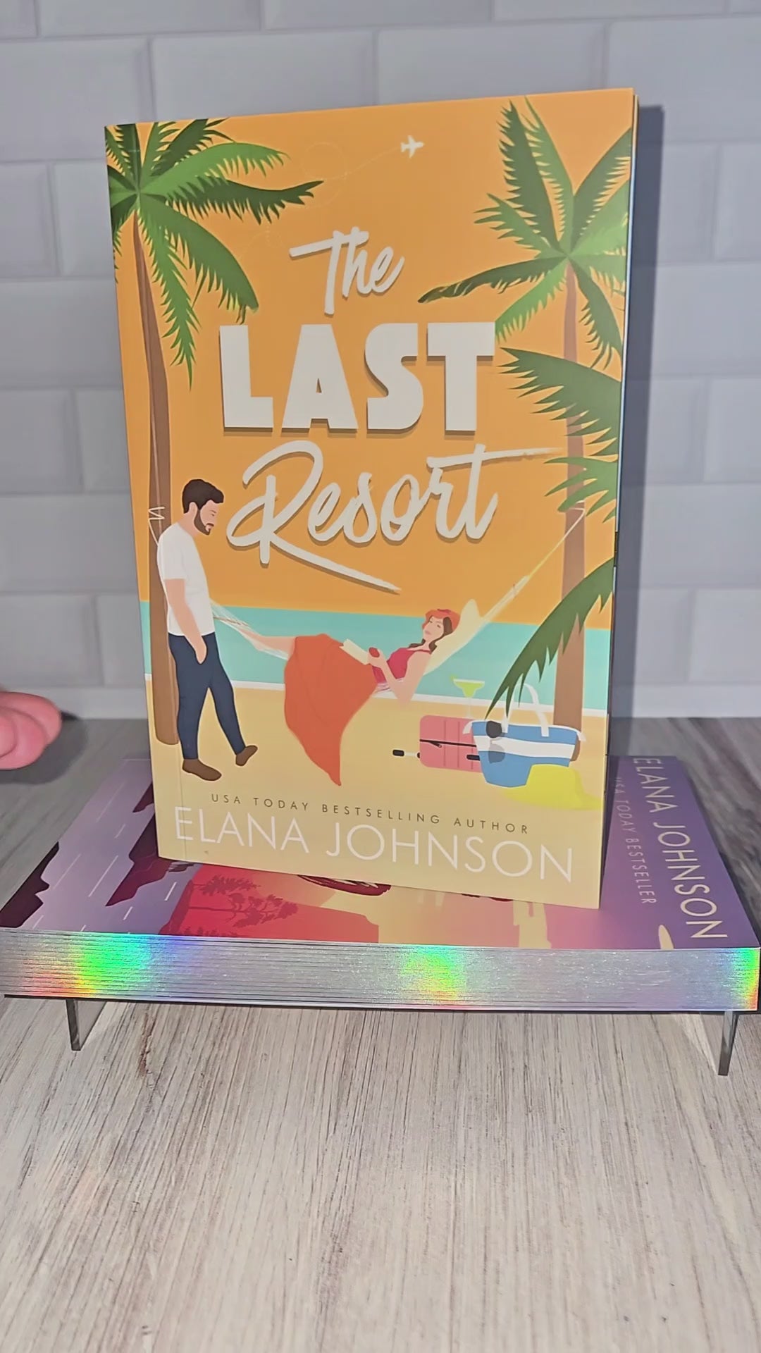 The Beach Read Double showing one front cover and the white foiled edges